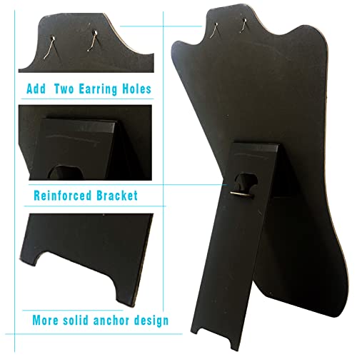 14 Inch Tall Black Velvet Necklace & Earing Display Stands for selling, Foldable Jewelry Display Stands for Shows.(set of 6)