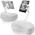 AboveTEK Tablet Pillow Stand for Bed, Hands-Free 360° Adjustable iPad Pillow Holder for Lap Reading w/Soft Bean Bag, Ideal Gift for Mom, Fits 4.7" to 12.9" Tablet, Phone, Kindle - Gray - color: Gray