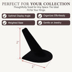 RJ Displays 12 Pcs Black Velvet Rings Display Stand, Jewelry Holder Organizer for Wedding, Showcase & Selling-Perfect Ring Display Case-Jewelry Ring Organizer holder-Perfect Rings stand for vendors - size: Pack of 12