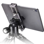 SHINEWEE Full Metal Tablet Tripod Holder - Compatible with iPad mini/Air/Pro | 1/4" Screw & Arca-Swiss Dovetail Mounts | Universal Tablet Clamp Adapter