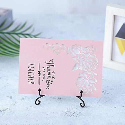 (2 pack)Iron Display Stand, Black Iron Easel Plate Display Photo Holder Stand, Displays Picture Frames, Cookbooks, Decorative Plates, Tablets and Art 5 Inch - color: Black, size: 5 inch(2 pack)