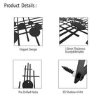 Rajukit Modern Geometric Abstract Metal Wall Art – Black Wall Decor – Large Metal Wall Sculpture for Living Room, Versatile Home Decor(33.9”*15.7”) - size: 33.9"L x 15.7"W