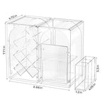 INVSSENE Stackable Makeup Organizer Countertop, Storage Perfume Skincare Cosmetic Lipstick Face Mask Makeup Brush Palettes, Ideal for Vanity Bathroom Counter - color: 3513 Clear