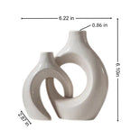 Ceramic Candle Holder Set of 2 Modern Taper Candlestick Holder for Dining Table, Living Room Coffee Table Centerpiece Wedding Home Decor