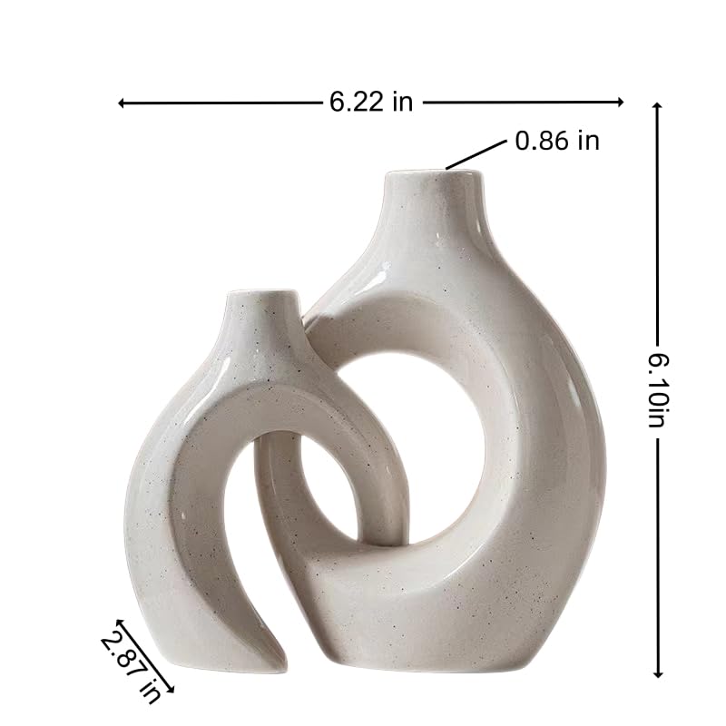 Ceramic Candle Holder Set of 2 Modern Taper Candlestick Holder for Dining Table, Living Room Coffee Table Centerpiece Wedding Home Decor