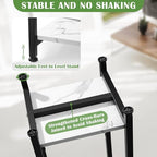 Dipion Tall Plant Stand Indoor,31 Inch Plant Stands,2 Tier Metal Plant Stand with Heavy Duty Wood,Marble White and Black