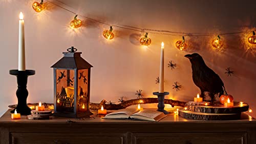 GMWD 3 Pcs Black Glass Candle Holder Set Clear, Candlesticks Holders Pillar Taper Candles Tealight Stand for Wedding Centerpieces Home Decorations Dining Table - color: Black