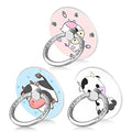 Bonoma Phone Ring Stand, 3 Pack Cute Cow 360 Degree Rotation Finger Grip Stand Holder Compatible with Smartphones and Tablets - color: Cute Cow