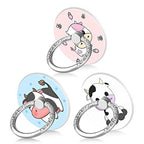Bonoma Phone Ring Stand, 3 Pack Cute Cow 360 Degree Rotation Finger Grip Stand Holder Compatible with Smartphones and Tablets - color: Cute Cow
