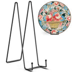 TR-LIFE 14 Inch Black Metal Plate Stand (3 Pack) - Heavy Duty Display Easel Holder for Large Picture Frames, Plates and Signs - size: 14 Inch