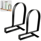 Book Ends for Shelves: Black Metal Book Ends, Heavy Duty Bookend Supports for Shelves, Non-Skid Book Organizer for Home Office School Supplies - style: Normal