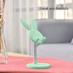 Cell Phone Stand,Angle Height Adjustable Cell Phone Stand for Desk,Cute Rabbit Phone Holder Stand for Desk, Compatible with All Mobile Phones, Tablets(4-10in) (Green) - color: Green