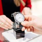 PH PandaHall 2pcs Clear Watch Stand, 2.4 x 2.4 x 1.3 inch Single Watch Holder Display Acrylic Bracelet Display Rack Jewelry Holder Stand Watch Organizer Storage for Women