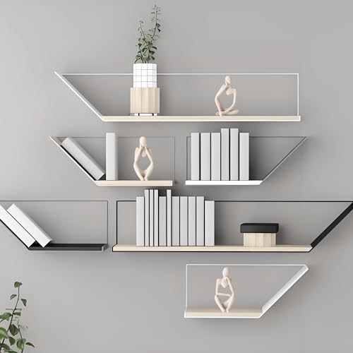 IcosaMro Thinker Statues Bookshelf Decor Abstract Sculpture Mid-Century Art Collection Figurines Modern Boho Home Decor Aesthetic Accents for Entryway Office Coffee Table Dresser TV Stand (Sandstone)