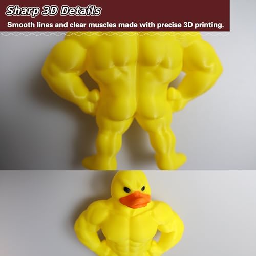 3D Printed Muscle Duck Figurine, Funny Desk Decor Collectible Statue, Muscular Duck Desktop Figurine, Gifts for Gym People, Gym Decor for Men, Bodybuilder Duck Collectible Desktop Sculpture (Large) - size: Large