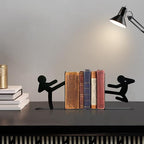 Unique Metal Bookends for Office Desk – Cute Decorative Book Ends for Bookshelves, Reading Decor & Idea Gift for Book Lovers