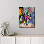 Wieco Art Canvas Prints Wall Art Still Life of Peonies in a Vase 1907 by Henri Matisse Abstract Canvas Art Print for Wall Decor and Home Office Decorations - size: 16"L x 12"W