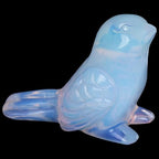 Opalite Crystal Bird Carving Hand Carved Gemstone Bird Figurine 2.4 Inch Polished Animal Sculpture Healing Stone Home Office Desk Decoration Gift Collection - color: Opalite Bird