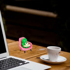 Miniature Frog Figurines Desk Accessories，Funny Frog Statue Home Office Desk Decor，Cute Frog Sculpture Gift for Frog Lovers