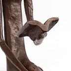 Danya B. ZD8354 Contemporary Home and Office Décor – Bronze Sculpture of Woman Reading Book on a Ledge