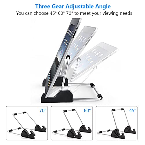 Kinizuxi Tablet Stand Adjustable, Aluminum Alloy Non-Slip Tablet Holder for Desk Fit for Tablets, ipad Samsung and Kindle Fire, Display Stand Picture Frame Stand for Photo