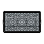 BEHERO Boot Tray Shoe Mat Decorative Patterned, Rubber Boot Matt Tray Indoor and Outdoor Use, 16" x27.5" Shoe Cleaning Mat Non-Slip, Shoe Storage Waterproof with Artistic Prints for Entryway(Gray)