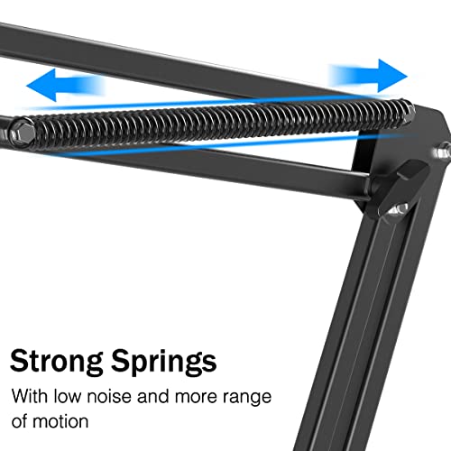 Microphone Arm Stand, FIFINE Suspension Boom Scissor Mic Stand with Heavy Duty Clamp, 3/8" to 5/8" Adapter, for Voice-over, Gaming, Recording, Studio, Home Office (CS1) - color: Black, size: CS1