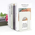 Book Ends, Metal BookEnds Heavy Duty bookend (White 5 Pair) - color: White, size: 5 Pair