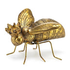 The Bridge Collection Decorative Gold Bee with Crown Figurine - Resin Queen Bee Tabletop Decoration for Spring, Summer, Everyday Home Decor - Wedding, Baby Shower, Party Decor