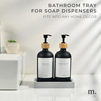 MaisoNovo Concrete Tray | Gray Tray for Bathroom Countertop | Bathroom Counter Trays | Dish Soap Trays for Kitchen - color: Dark Grey Tray
