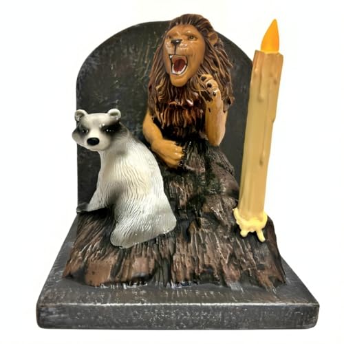 The Bradford Exchange Harry Potter The Journey to Hogworts Bookend Collection Issue #6: Gryffindor and Hufflepuff Illuminated Sculptural and Meticulously Hand-Crafted 7.5-inches