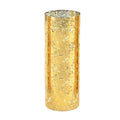 WGVI Hurricane Candle Holder Sleeve, W: 5", Ht: 14", Gold Speckled Glass Cylinder Open Both Ends, Chimney Tube Shade, 1 Piece - size: 5x14"H