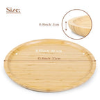 Bamboo Serving Platter, Round Wood Tray, Wooden Serving Tray, Fruit, Bread, Salad Plate, Round Wood Charcuterie Board (13.8 inch) - color: Round, size: 13.8"