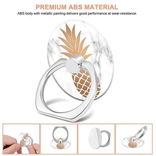 Bonoma Cell Phone Ring Holder, 3-Pack 360 Degree Rotating Universal Phone Ring Grip Finger Ring Stand Compatible with Smartphones and Tablets - Pineapple - color: Pineapple