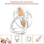 Bonoma Cell Phone Ring Holder, 3-Pack 360 Degree Rotating Universal Phone Ring Grip Finger Ring Stand Compatible with Smartphones and Tablets - Pineapple - color: Pineapple