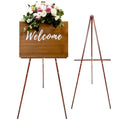 Conda 63" Wooden Tripod Artist Display Easel with Tray, A-Frame Adjustable Easel Stand for Wedding Sign, Foldable Easels for Painting Canvas, Display & Posters