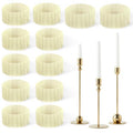 12 Pack Silicone Candle Grippers for Taper Candles | Flexible Holders to Keep Candles Upright | Fits 3/4 inch(0.75") Diameter Standard Candles, Wedding & Event Decor