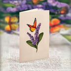 Freshcut Paper Pop Up Cards, Mini Lavender & Butterflies, 6 Inch Life Sized Forever Flower Bouquet 3D Popup Greeting Card, Birthday Cards, Thank You Card, Blank Notecard & Envelope - color: Lavender & Butterflies, size: Mini