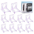 uxcell 20 Pack Book Display Stands, 2" Adjustable Display Holder Mini Clear Easel Collector Stand for Displaying Comics, Magazines, Postcards, Art works, DVDs, Medals, Purple - color: Purple