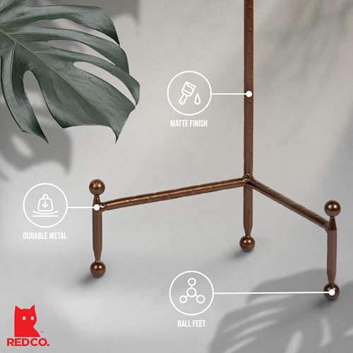 Red Co. Decorative Tripod Plate Stand and Art Holder Easel in Bronze Finish - 14" h - color: Bronze, size: Height - 14"