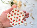 Teen Girls Gifts - Trendy Preppy Stuff - Aesthetic Bedroom Decor - Preppy Room Decor - Checkered Jewelry Tray - style: Strawberry