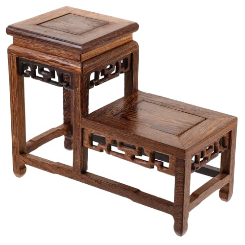 Gadpiparty Chicken Wenge Wood Base Display Stand 7.5X5.7X3.4 Inch Riser for Vases Statues and Home D Cor Accents