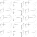 Hedume 16 Pack Clear Acrylic Display Risers, 4.4" x 3.2" x 2.2" Display Stand for Figures, Buffets, Dessert, Cupcakes, Candy, Jewelry and Collectibles