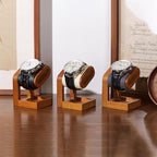 Single Watch Stand Display Solid Wood Jewelry Stand Display for Wristwatch Bracelet Bangle(Grey) - color: Grey