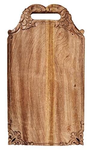 Mango wood hand carved Chopping & Serving Tray for kitchen, dining table and outdoor SIZE 16.5x9x0.95 inch