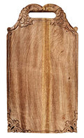 Mango wood hand carved Chopping & Serving Tray for kitchen, dining table and outdoor SIZE 16.5x9x0.95 inch