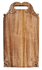 Mango wood hand carved Chopping & Serving Tray for kitchen, dining table and outdoor SIZE 16.5x9x0.95 inch