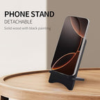 Solid Wood Simple Phone Stand, Desktop Stand,Tablets Tablet Display Stand, Compatible with All Phones (Black Wood) - color: Black Wood