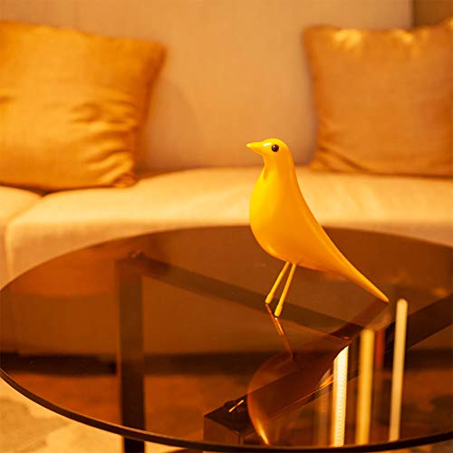 Mid Century Sculpture House Bird - Office Decor Desk Dove Ornament Arts Gift Replica (Yellow) - color: Yellow