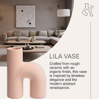 Lila Abstract Sculptural Decorative Modern Vase, Pink